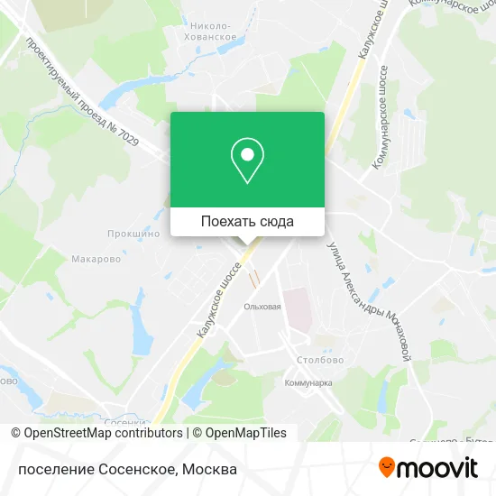 Карта поселение Сосенское