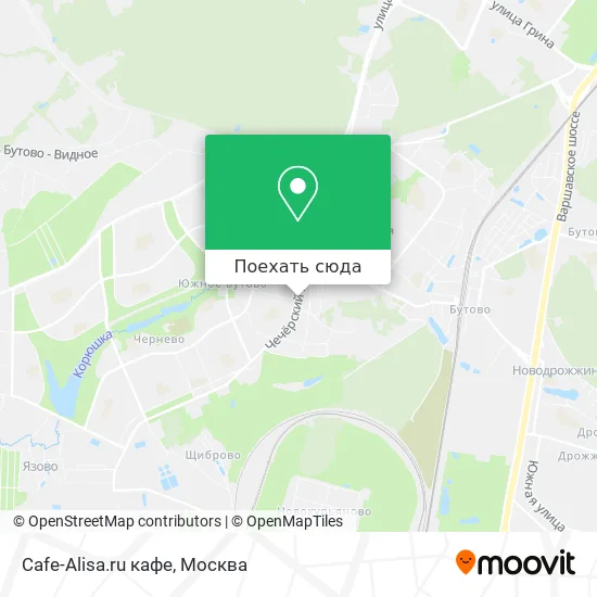 Карта Cafe-Alisa.ru  кафе