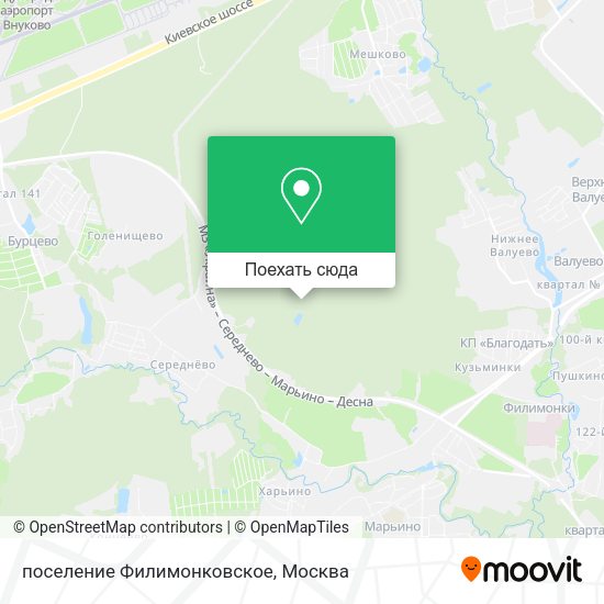 Карта поселение Филимонковское