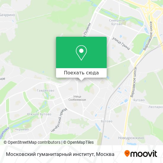Карта Московский гуманитарный институт
