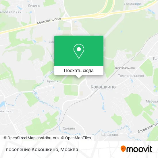 Карта поселение Кокошкино