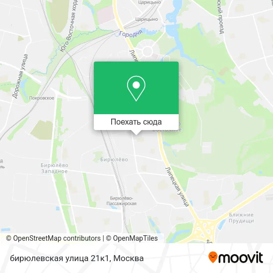 Карта бирюлевская улица 21к1