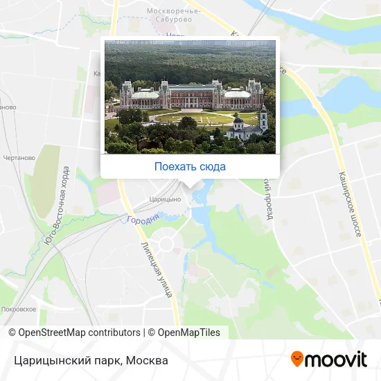Карта Царицынский парк