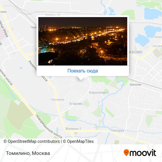 Карта Томилино