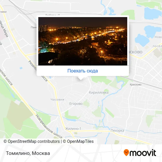 Карта Томилино