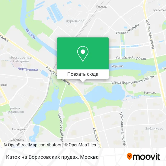 Карта Каток на Борисовских прудах