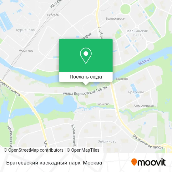 Карта Братеевский каскадный парк