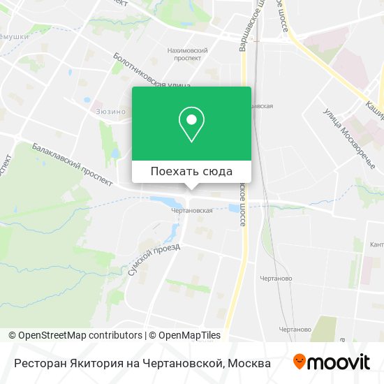 Карта Ресторан Якитория на Чертановской