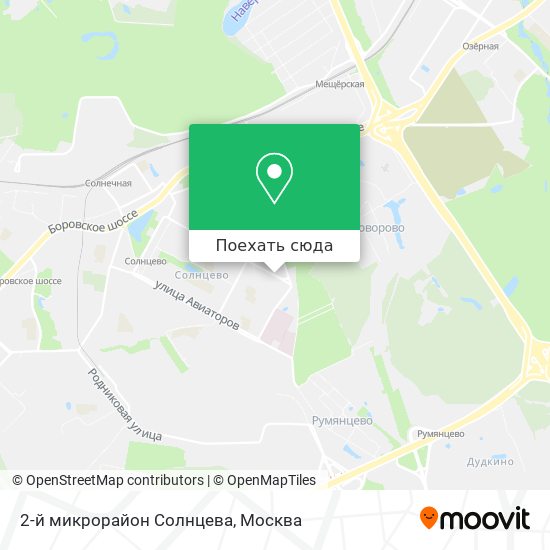 Карта 2-й микрорайон Солнцева