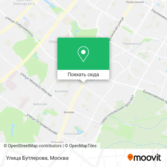 Карта Улица Бутлерова