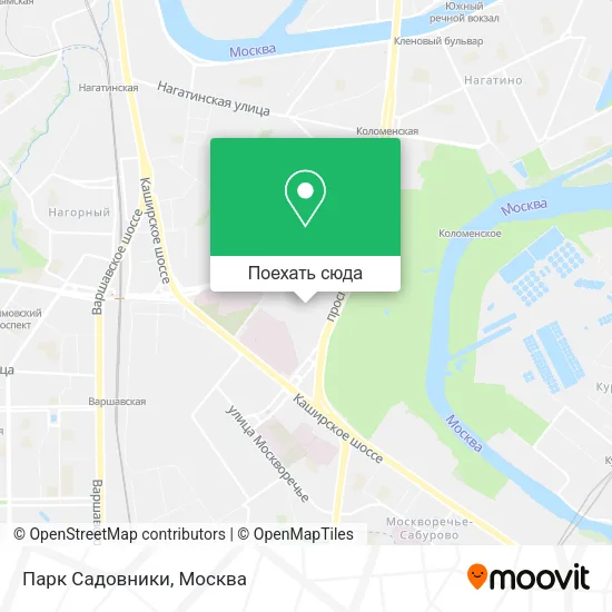 Карта Парк Садовники