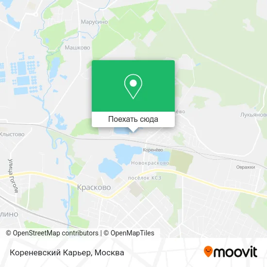 Карта Кореневский Карьер
