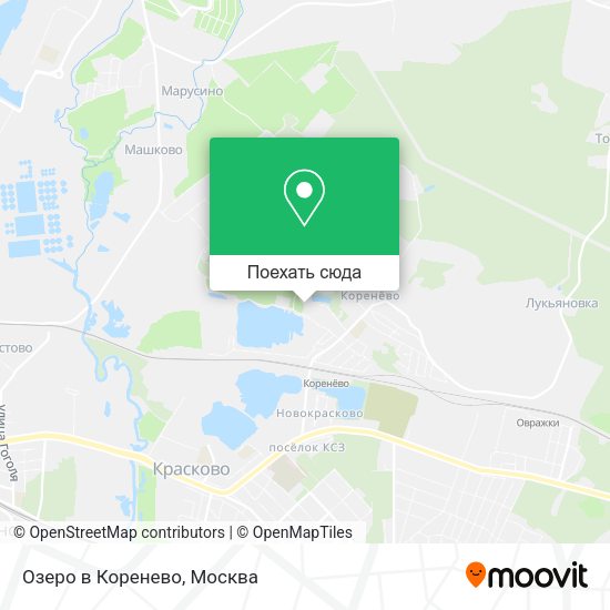 Карта Озеро в Коренево