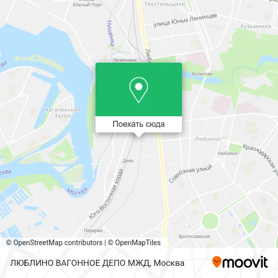 Карта ЛЮБЛИНО ВАГОННОЕ ДЕПО МЖД