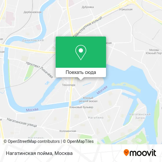 Карта Нагатинская пойма