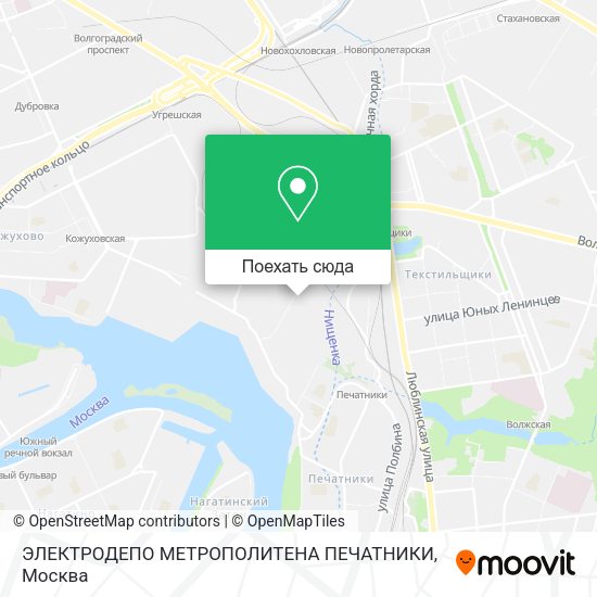 Карта ЭЛЕКТРОДЕПО МЕТРОПОЛИТЕНА ПЕЧАТНИКИ