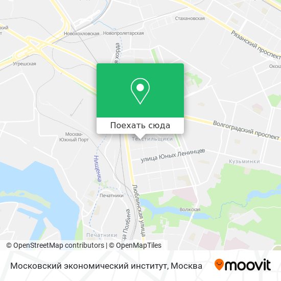 Карта Московский экономический институт