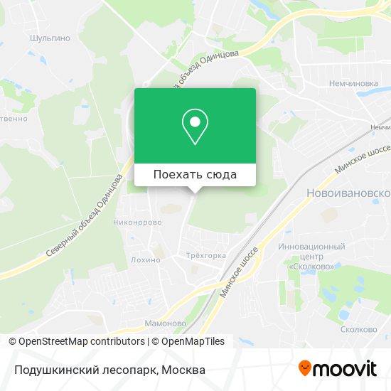Карта Подушкинский лесопарк