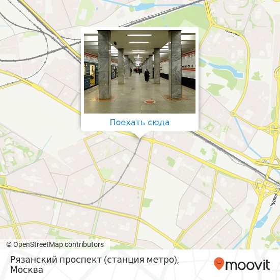 Карта Рязанский проспект (станция метро)