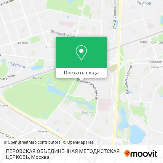 Карта ПЕРОВСКАЯ ОБЪЕДИНЕННАЯ МЕТОДИСТСКАЯ ЦЕРКОВЬ