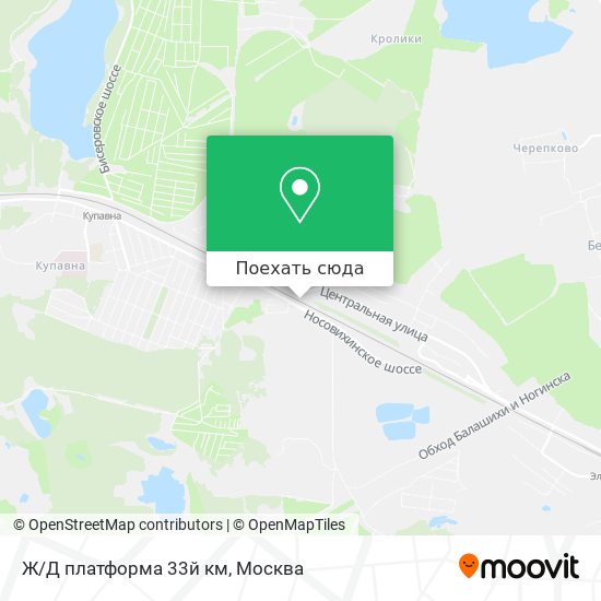 Карта Ж/Д платформа 33й км