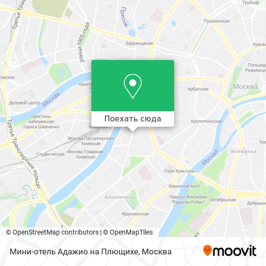 Карта Мини-отель Адажио на Плющихе
