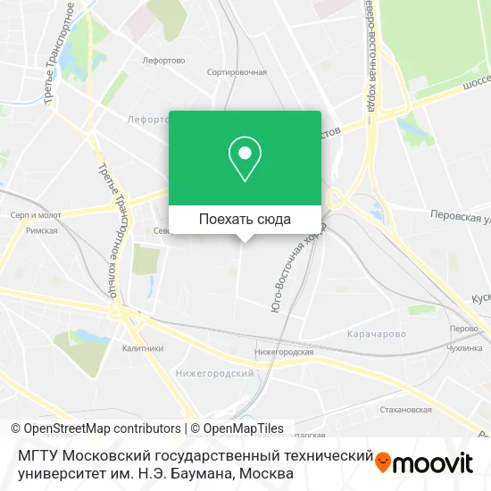 Карта МГТУ  Московский государственный технический университет им. Н.Э. Баумана