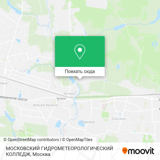 Карта МОСКОВСКИЙ ГИДРОМЕТЕОРОЛОГИЧЕСКИЙ КОЛЛЕДЖ