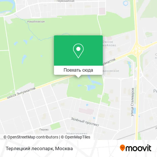Карта Терлецкий лесопарк