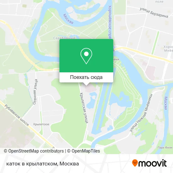 Карта каток в крылатском