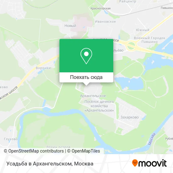 Карта Усадьба в Архангельском