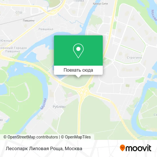 Карта Лесопарк Липовая Роща