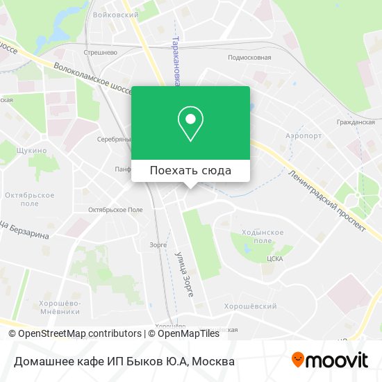 Карта Домашнее  кафе  ИП Быков Ю.А