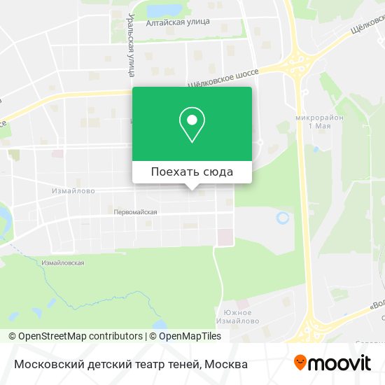 Карта Московский детский театр теней