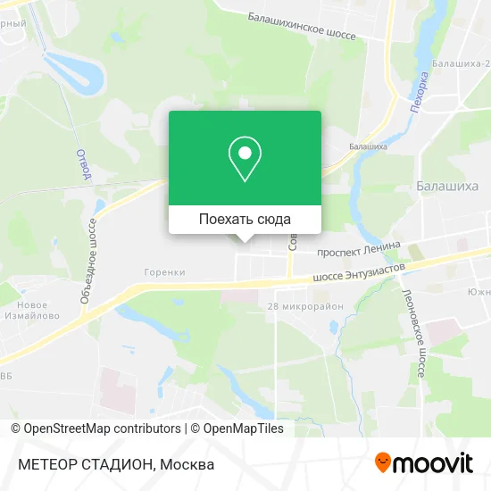 Карта МЕТЕОР СТАДИОН