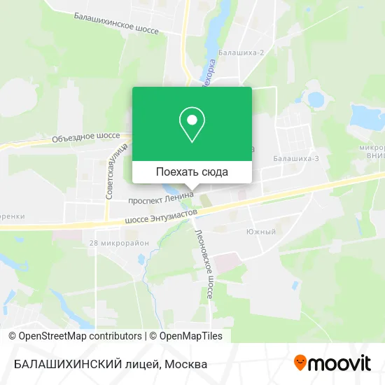 Карта БАЛАШИХИНСКИЙ лицей