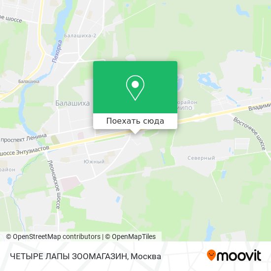 Карта ЧЕТЫРЕ ЛАПЫ ЗООМАГАЗИН