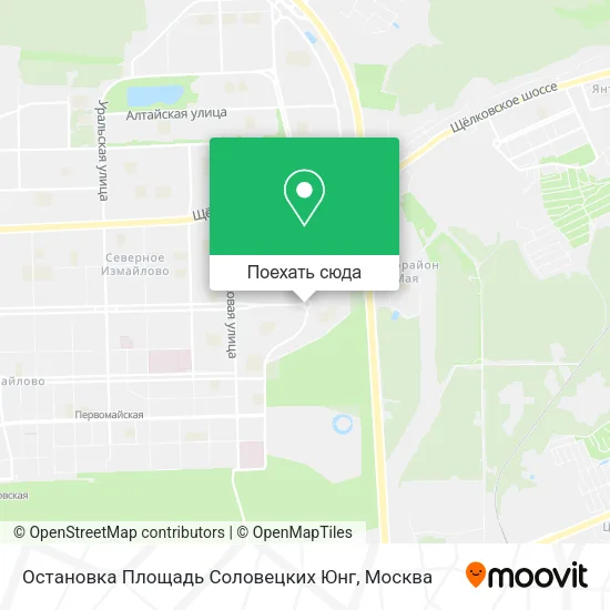 Карта Остановка Площадь Соловецких Юнг