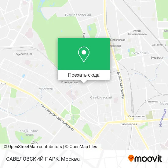 Карта САВЕЛОВСКИЙ ПАРК
