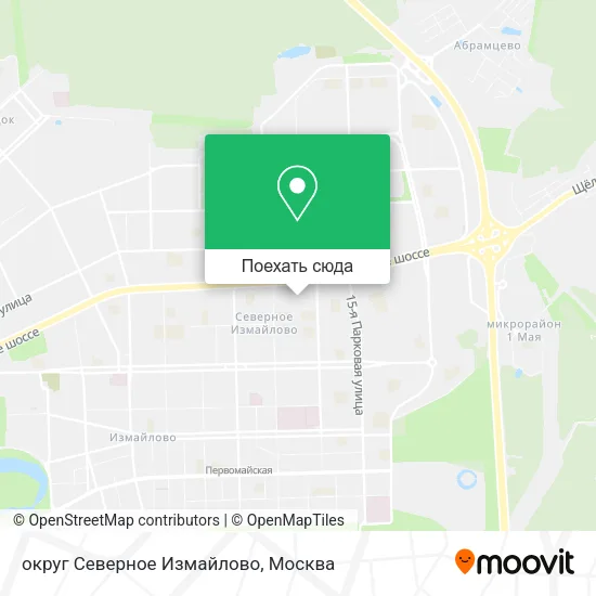 Карта округ Северное Измайлово