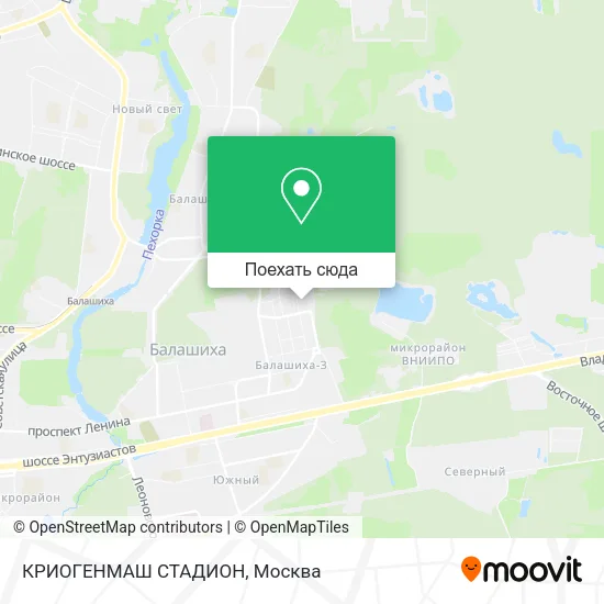 Карта КРИОГЕНМАШ СТАДИОН