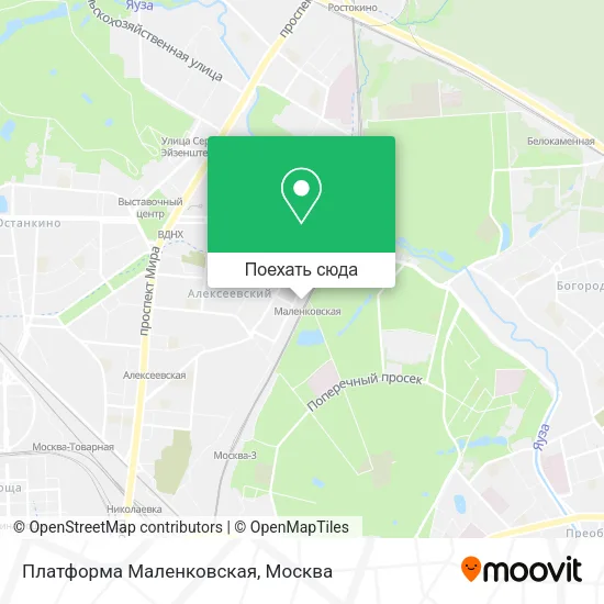 Карта Платформа Маленковская