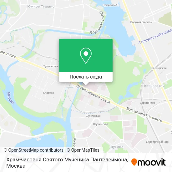Карта Храм-часовня Святого Мученика Пантелеймона