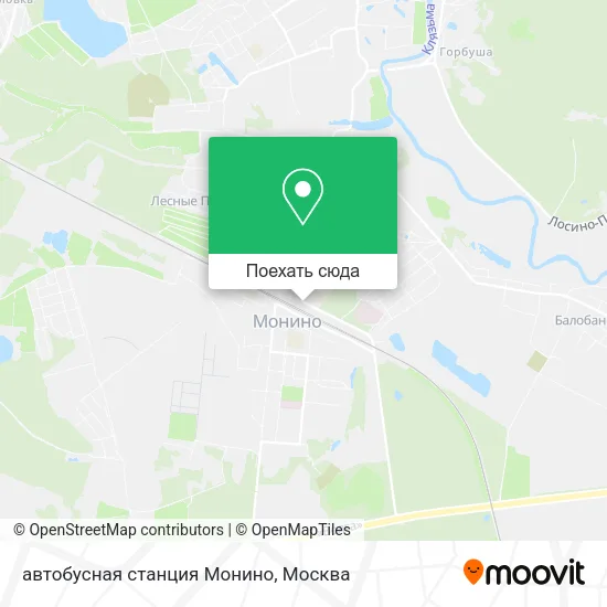Карта автобусная станция Монино