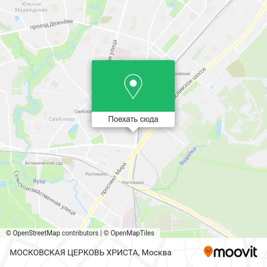 Карта МОСКОВСКАЯ ЦЕРКОВЬ ХРИСТА