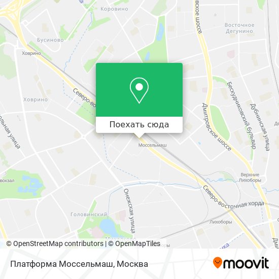 Карта Платформа Моссельмаш