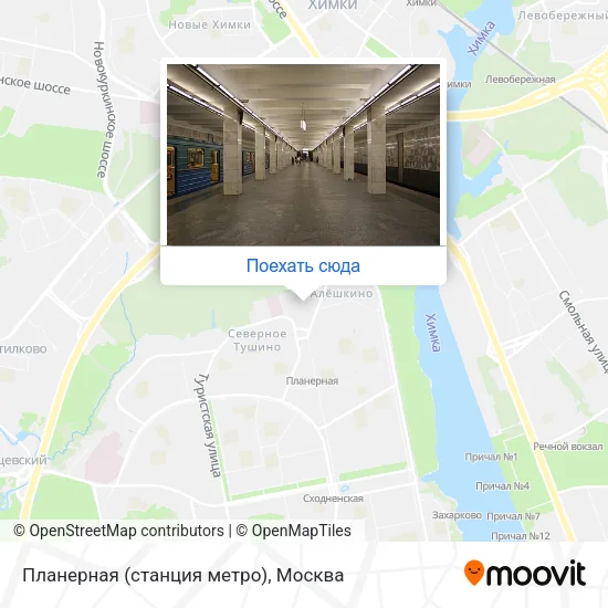Карта Планерная (станция метро)