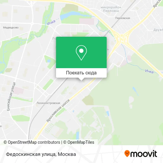 Карта Федоскинская улица