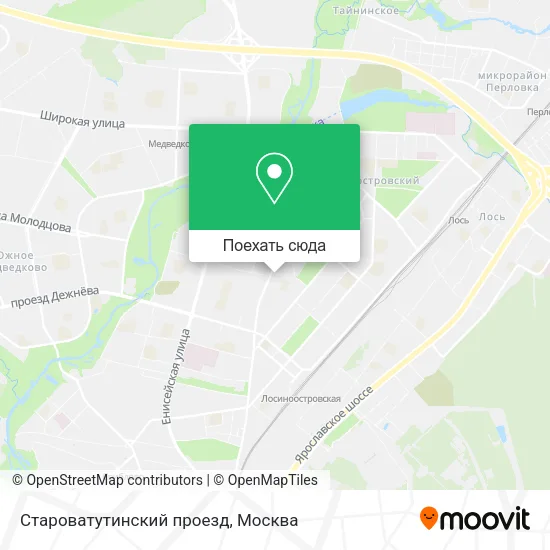 Карта Староватутинский проезд