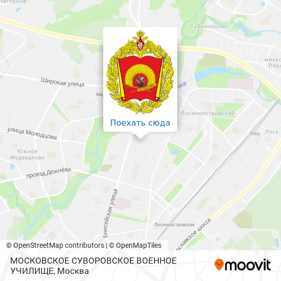 Карта МОСКОВСКОЕ СУВОРОВСКОЕ ВОЕННОЕ УЧИЛИЩЕ